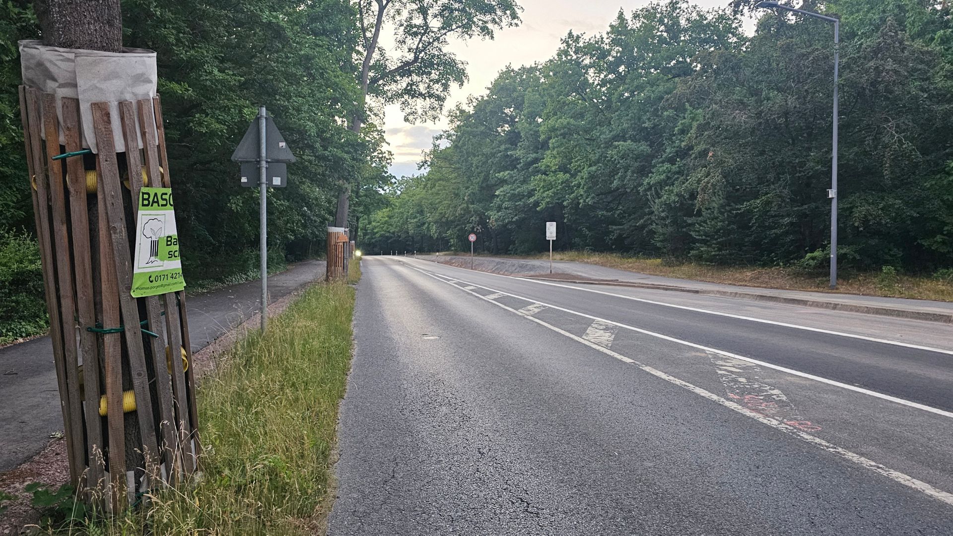 Moritzburger Landstraße in Dresden Radebeul an einem bewölktem Abend im Juni 2025