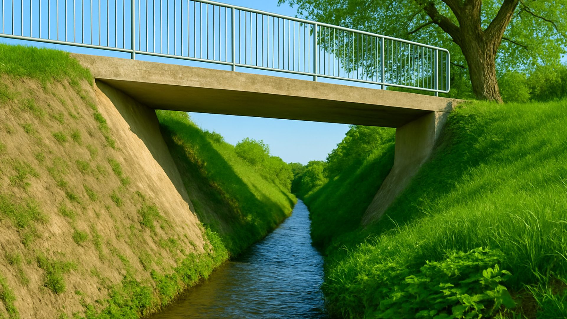 Lößnitzbach in Radebeul an einem Sommerlichen Tag