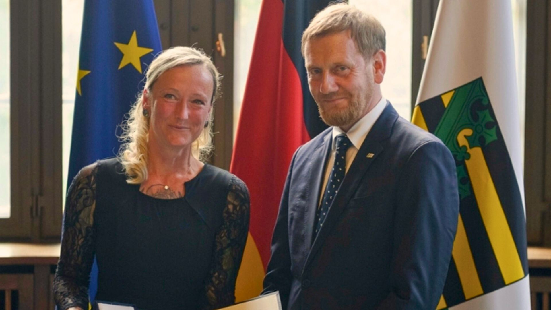 Ehrenmedaille für Tierschutz-Heldin Melanie Reiche aus Radebeul geehrt