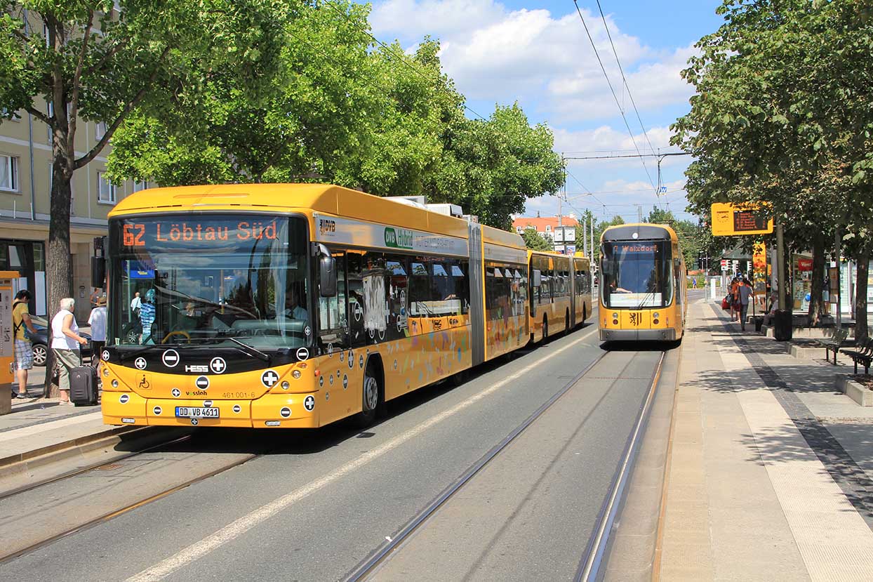 Pressefoto DVB Linienbus in Dresden