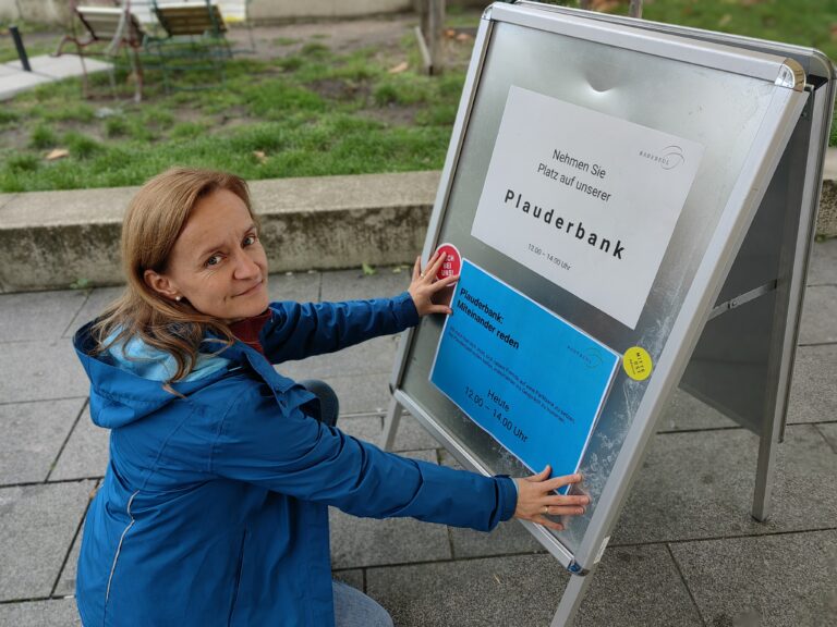Diana Fischer vom Sozialamtes der Plauderbank Radebeul am Kulturbahnhof-Ost