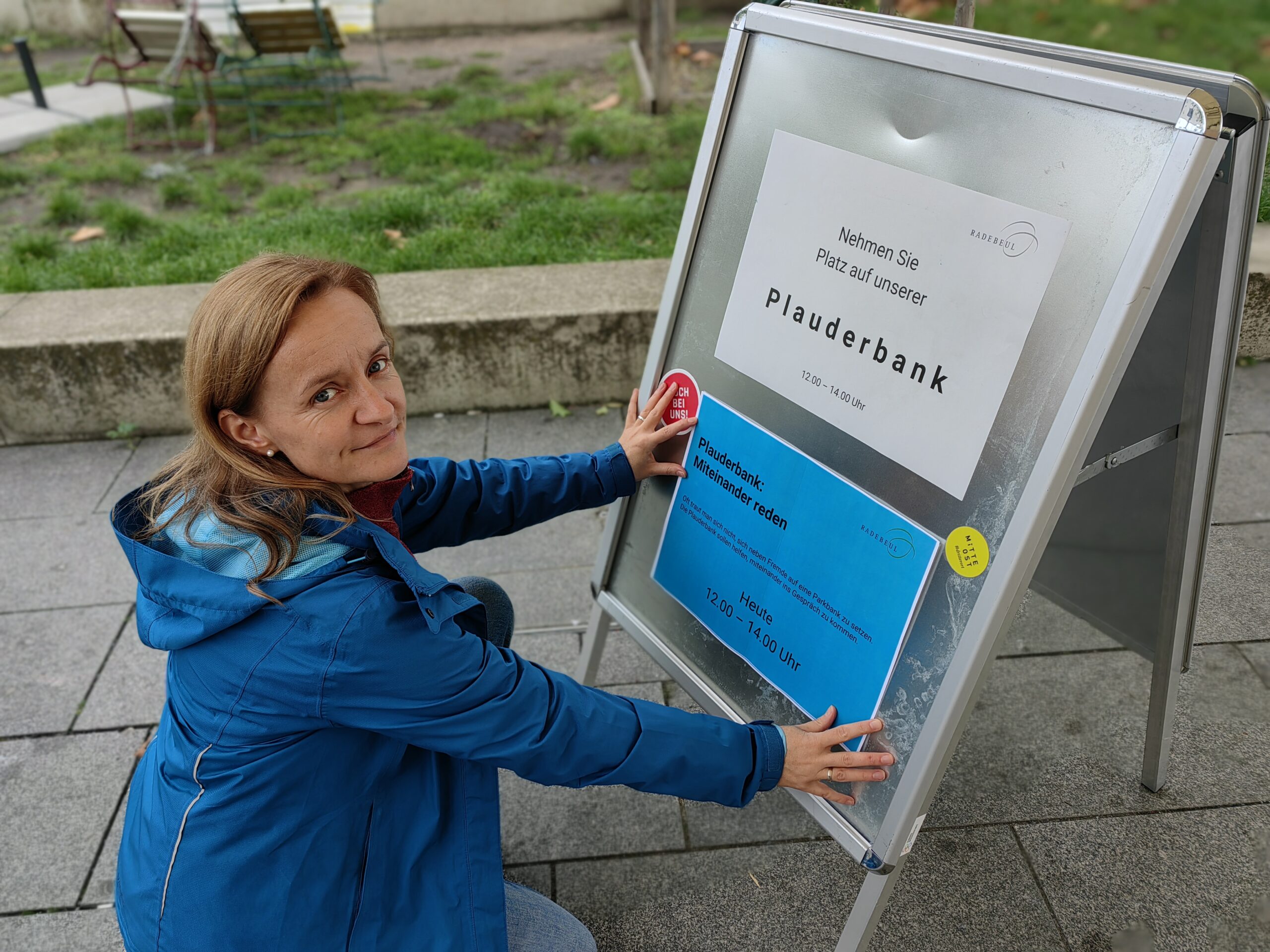 Diana Fischer vom Sozialamtes der Plauderbank Radebeul am Kulturbahnhof-Ost