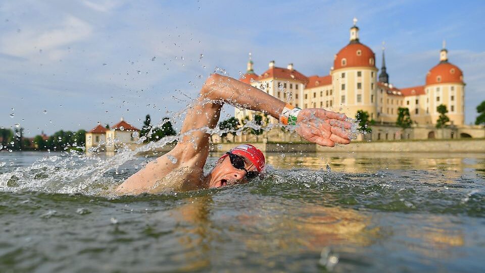 Schlosstriathlon Moritzburg Schwimmen
