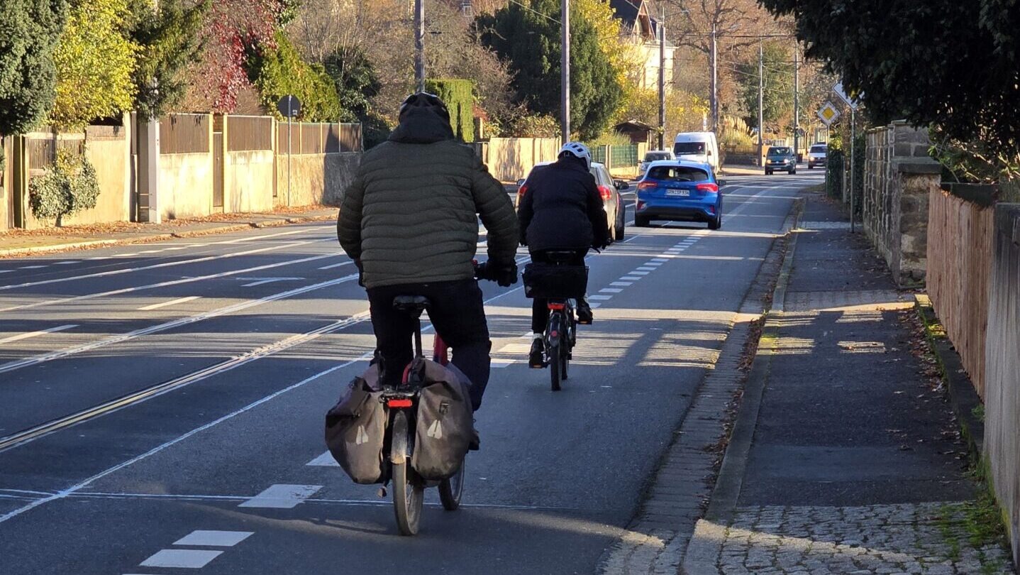 Die Meißner Straße ist für eine Fahrradschnellstraße viel zu eng. Wichtig ist den Planern ein schnelles Durchkommen auf der neuen "R10". Jetzt wird gesucht wo.