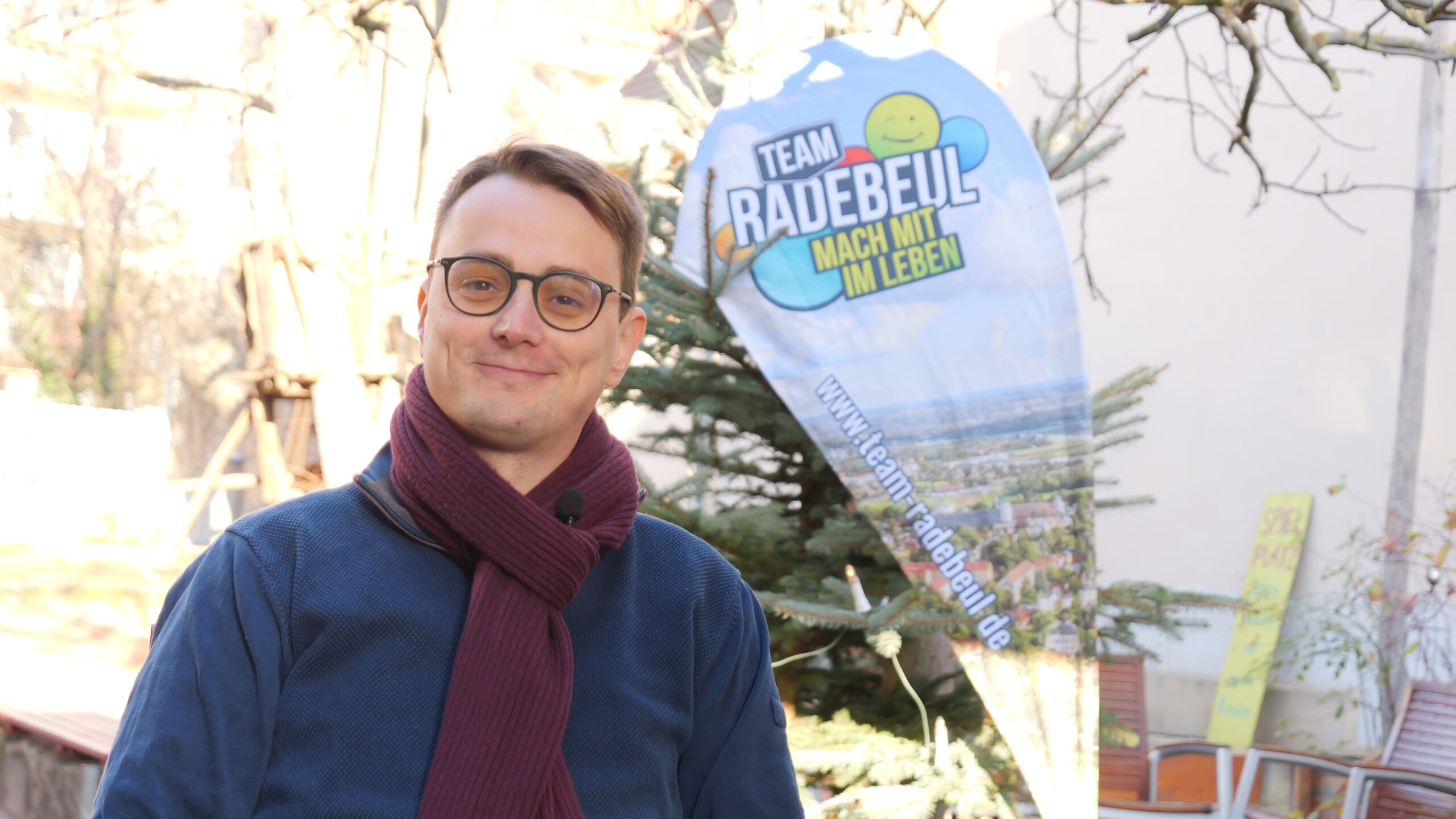 Georg Helms vor dem Familienzentrum Team Radebeul