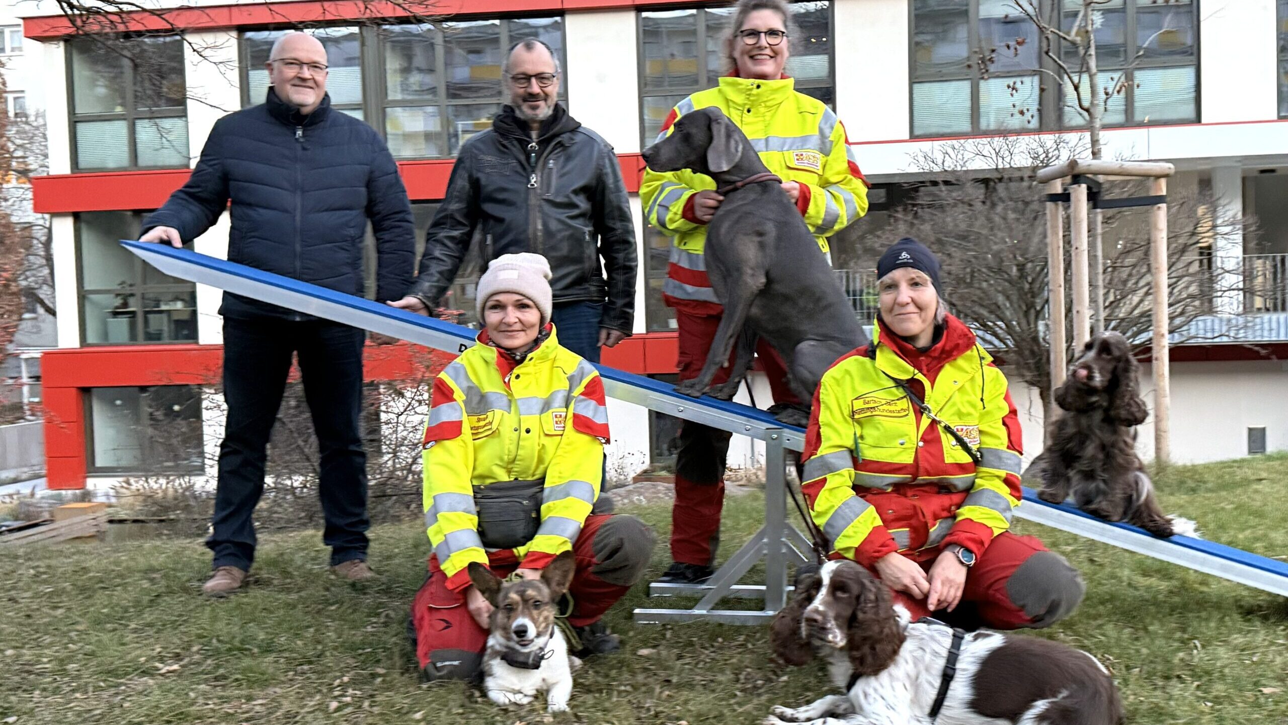 Die Radebeuler Lions haben eine Trainingswippe für Rettungshunde finanziert. Foto: © S. Mutschke