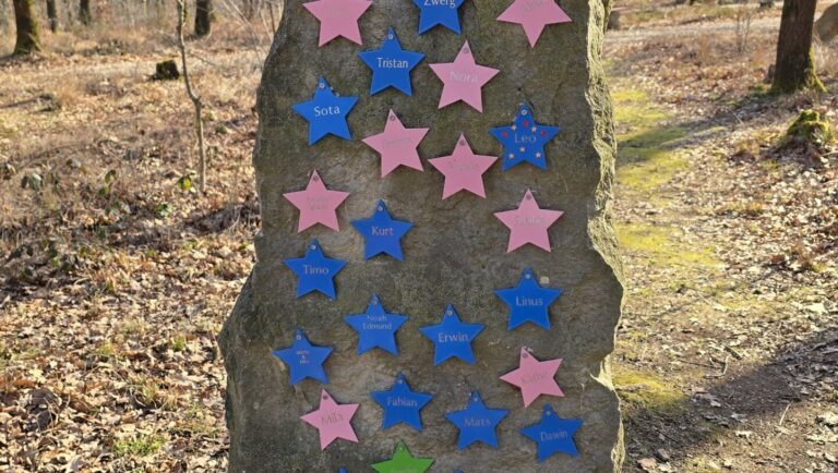 Nur die Stele mit den Namenssternen sind erlaubt. Selbst das sorgt bei anderen für Diskussionen. Foto © Branczeisz