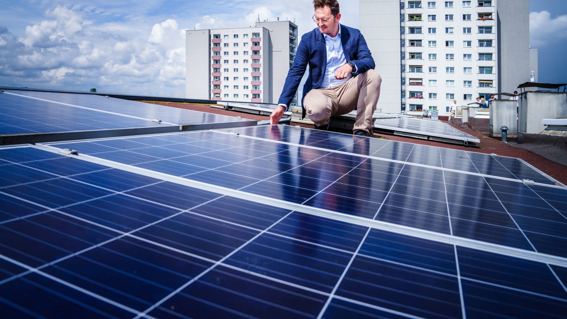 Am Lutherplatz Meißen wurden 28 Solarpaneele gestohlen. Symbolfoto © Vonovia