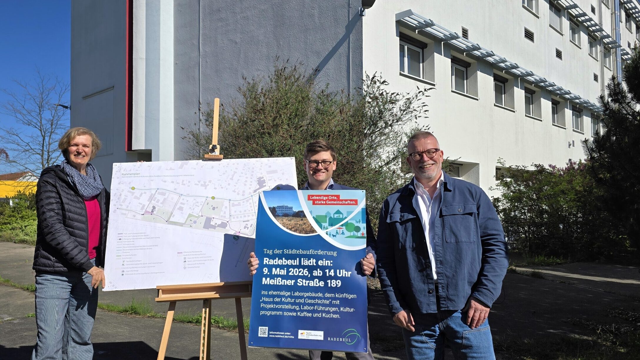 Radebeul plant die „Neue Mitte“: 10,5 Hektar am Meda-Gebäude werden neu gedacht - jetzt sind die Radebeuler eingeladen. Foto © Branczeisz