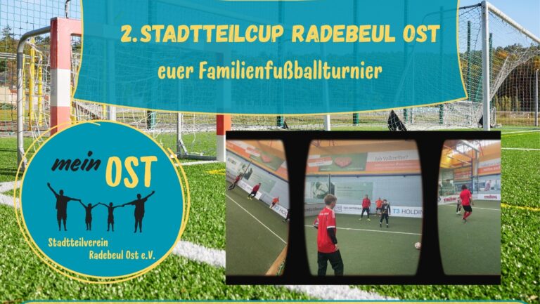 Familienfußballturnier ins Lößnitzstadion ein. Teams können sich jetzt anmelden. Quelle: © J. Auenmüller