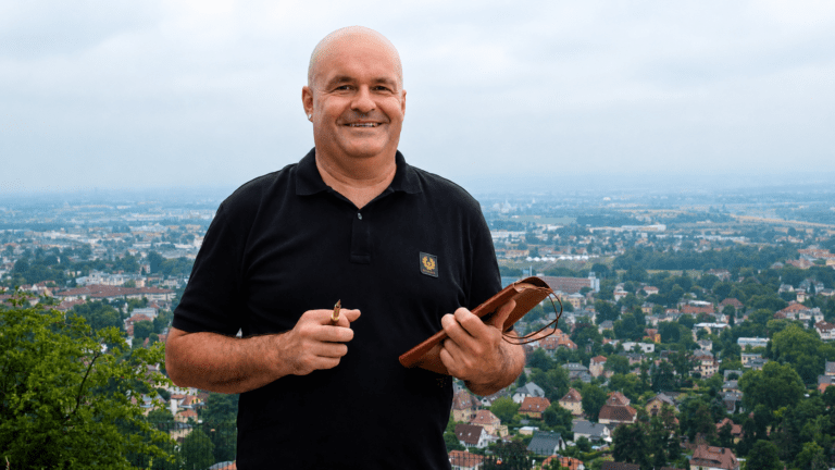 Marco Stelter am Bismarkturm Radebeul Foto © Schinew