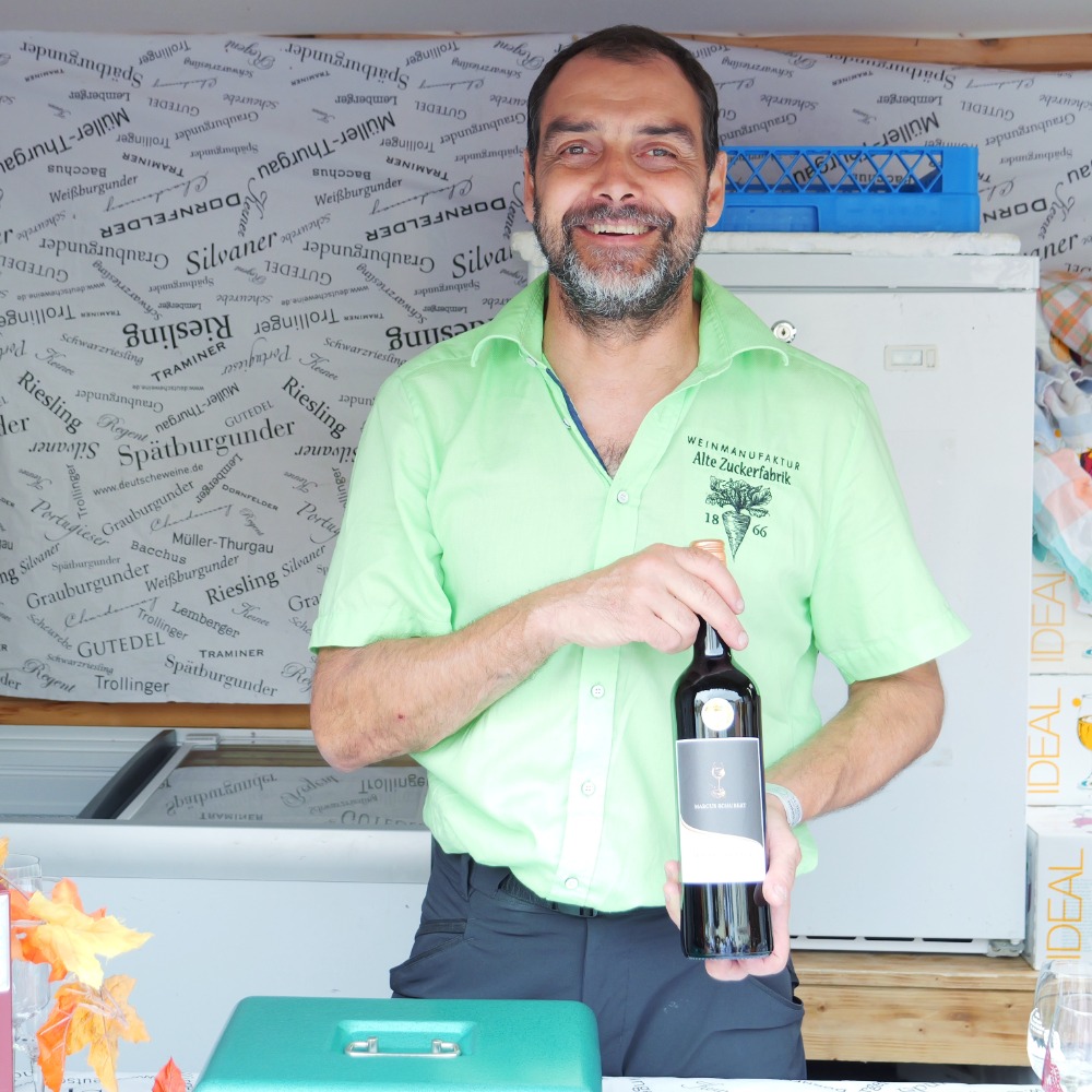 Marcus Schubert von der Weinmanufaktur Alte Zuckerfabrik aus Laucha – Foto © C. Nitsche