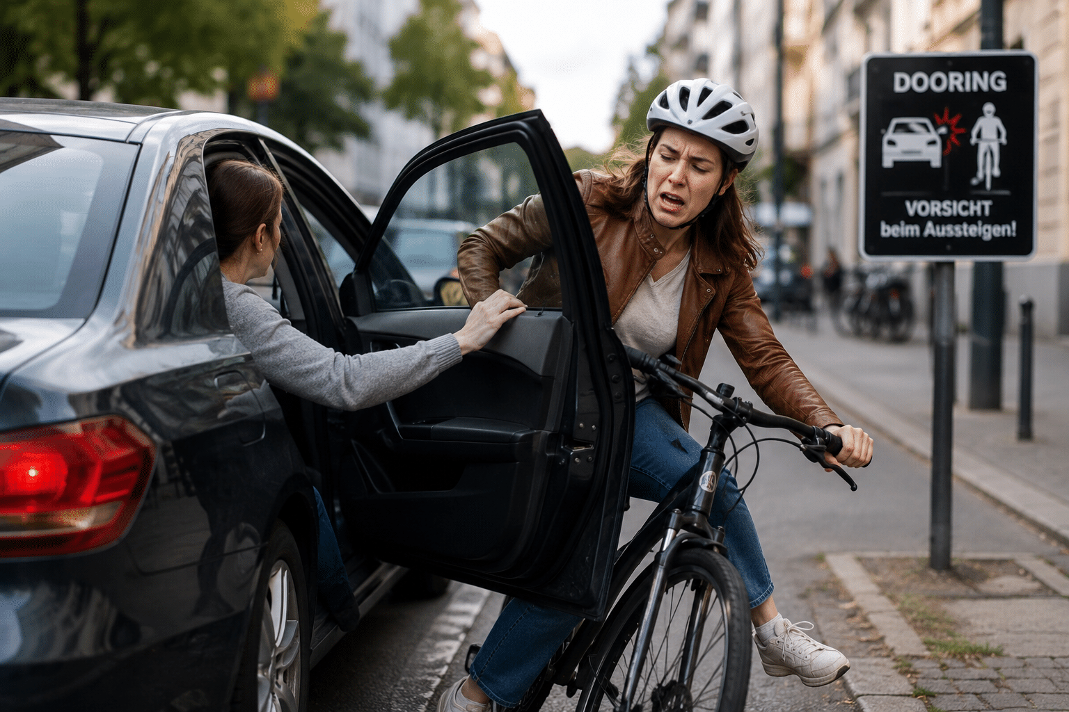 Für solche Unfälle gibt es sogar einen eigenen Begriff: Dooring. Ursprünglich mit Fahrradfahrern. Foto © Archiv